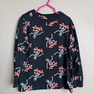 Hanna Andersson Skeleton Skateboard Long Sleeve Tee — Size 5